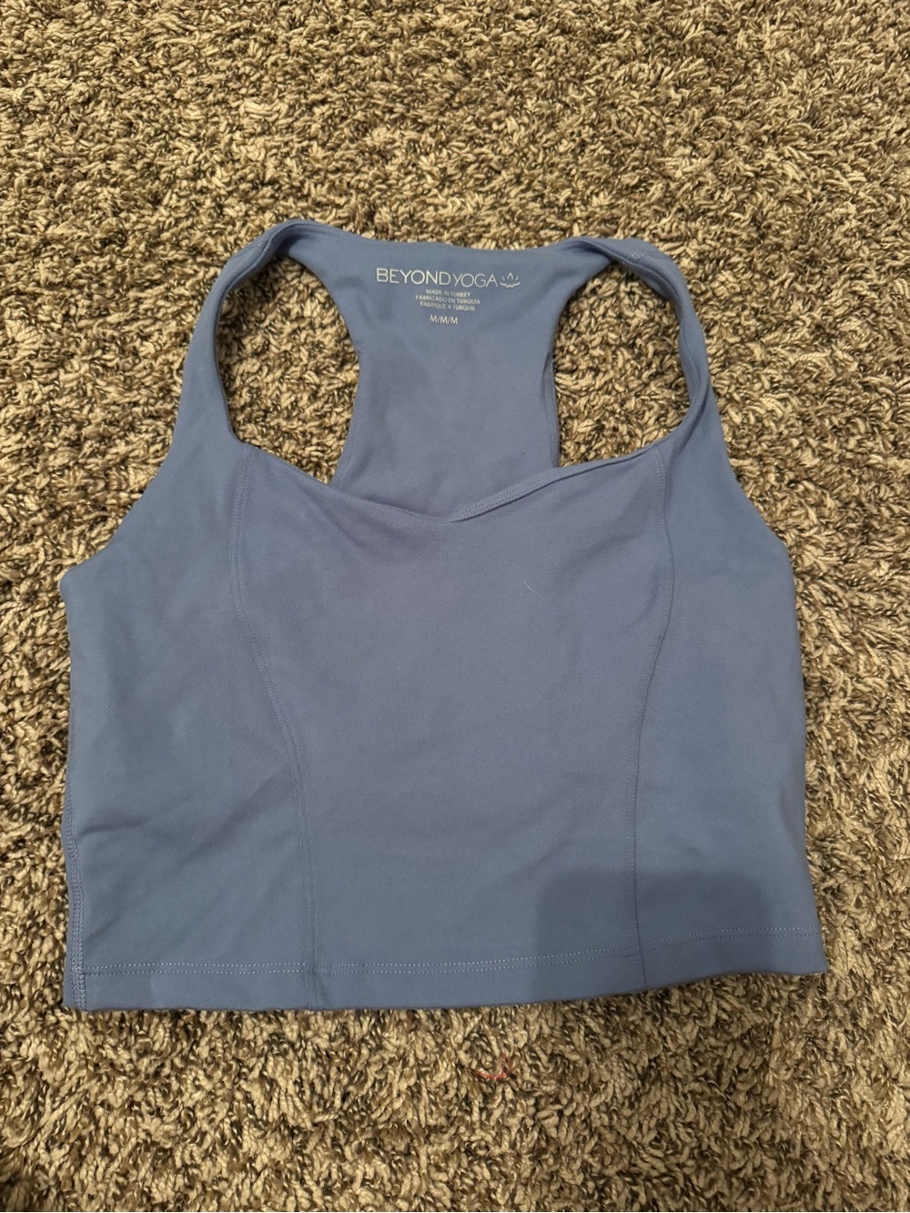 Beyond Yoga Periwinkle Racerback Cropped Tank